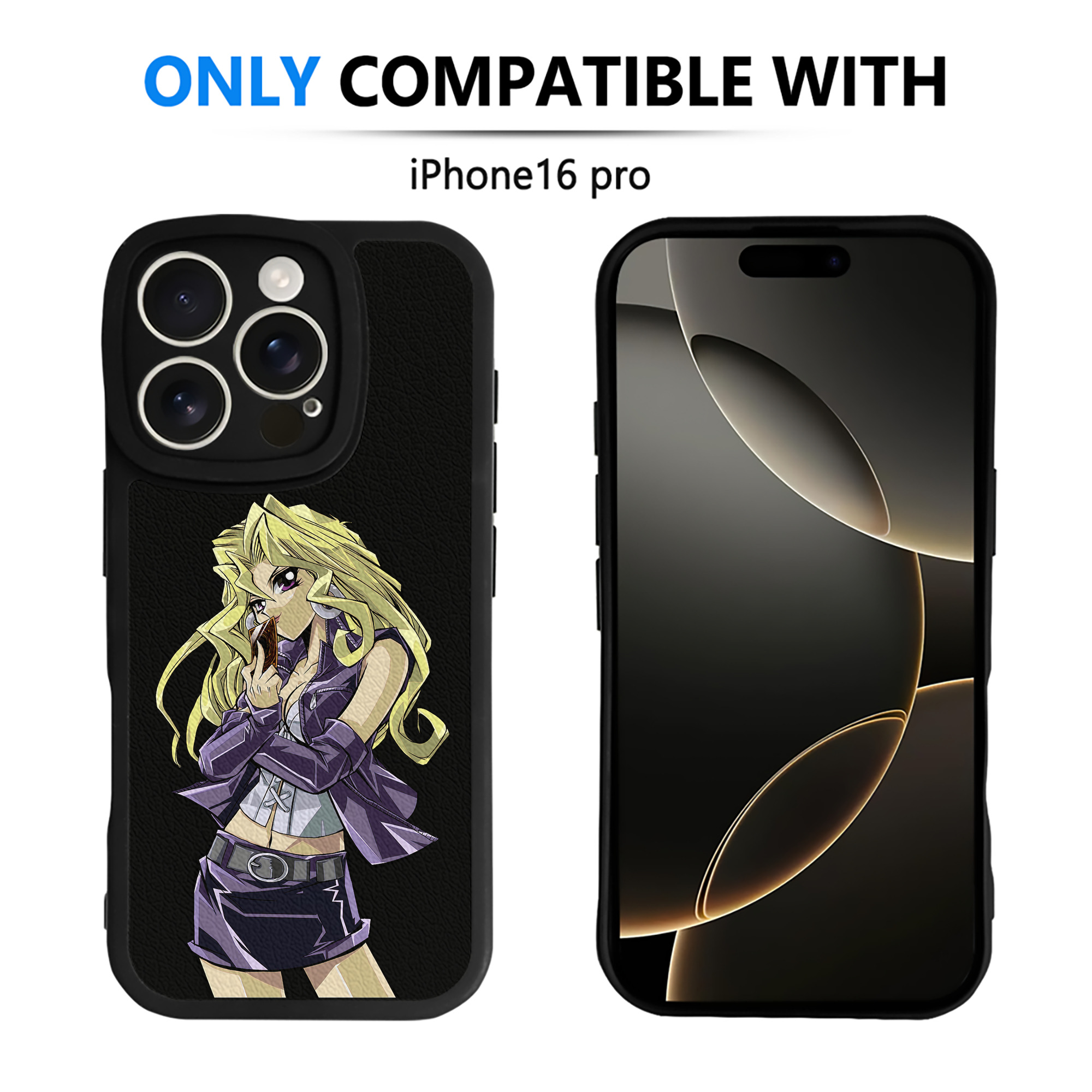 （画像用） 遊☆戯☆王 Yu-Gi-Oh! 【iPhone 16シリーズ対応】シリコンスマホケース（レザー調） 材質：シリコン